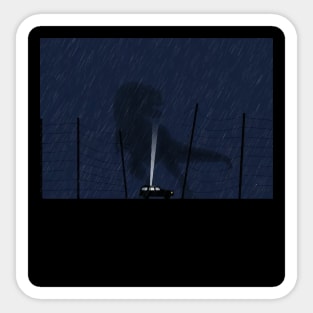 Minimal Turn The Lights OFF - Jurassic Park Sticker